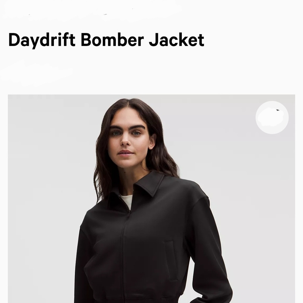 lululemon athletica Black Daydrift Bomber Jacket